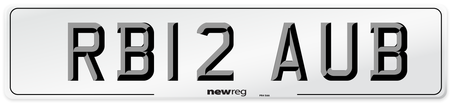 RB12 AUB Number Plate from New Reg